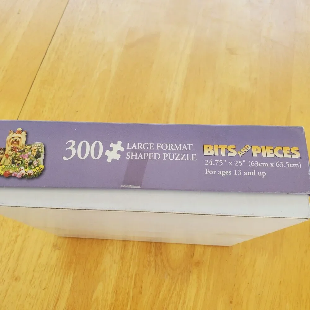 Bits And Pieces Puzzle A Yard Full Of Yorkies 300 Pc Complete Large Format